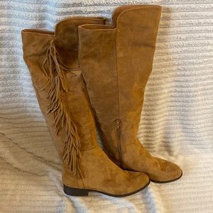 Fringe boots target hot sale